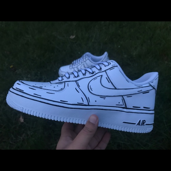 Cartoon Sketch Nike Air Force One’s